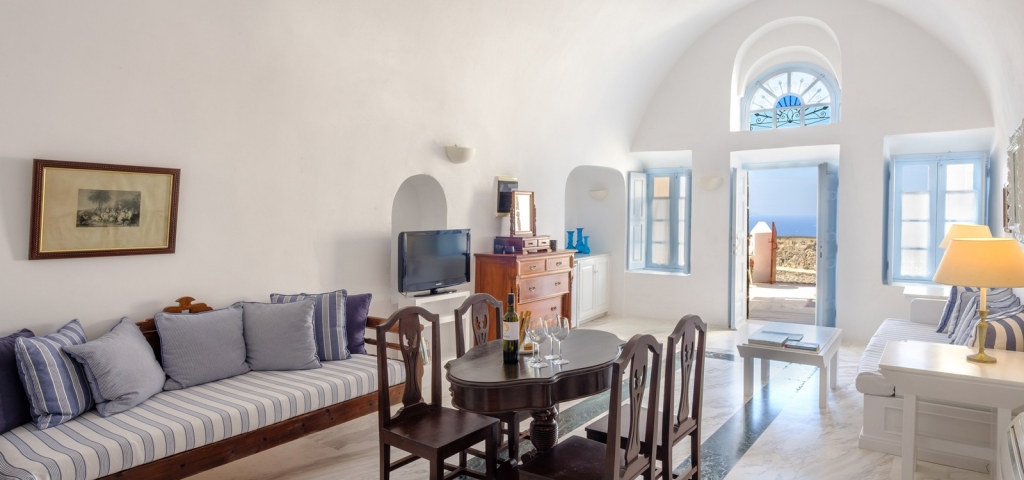 Traditional Santorini cave house architecture 